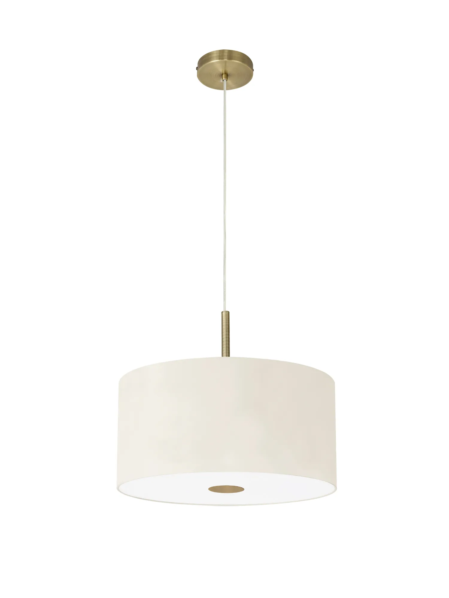Baymont 40cm 5 Light Pendant Antique Brass, Ivory Pearl/White, Frosted Diffuser DK0511  Deco Baymont AB IV